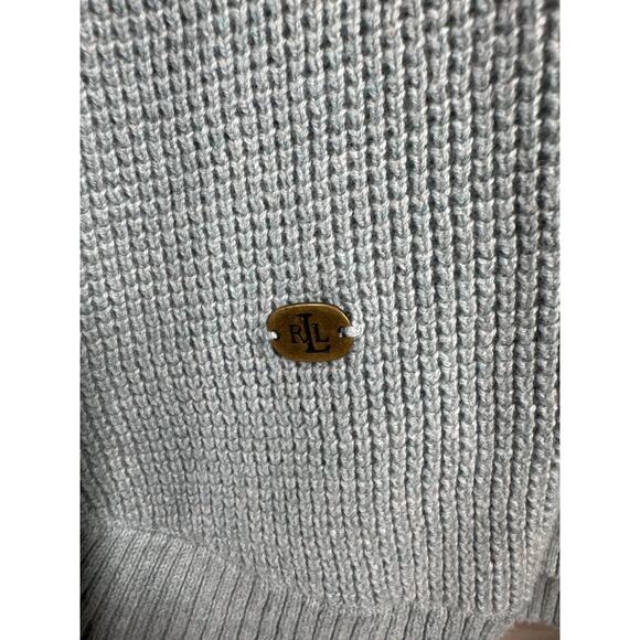 LRL Lauren Ralph Lauren Waffle Knit Cotton Hooded Pullover Sweater Top Size XL - Picture 4 of 7